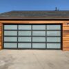 Aluminum Black Glass Garage Door-1