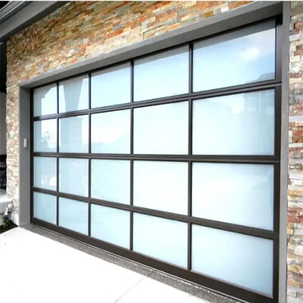 aluminum frame glass garage door-2
