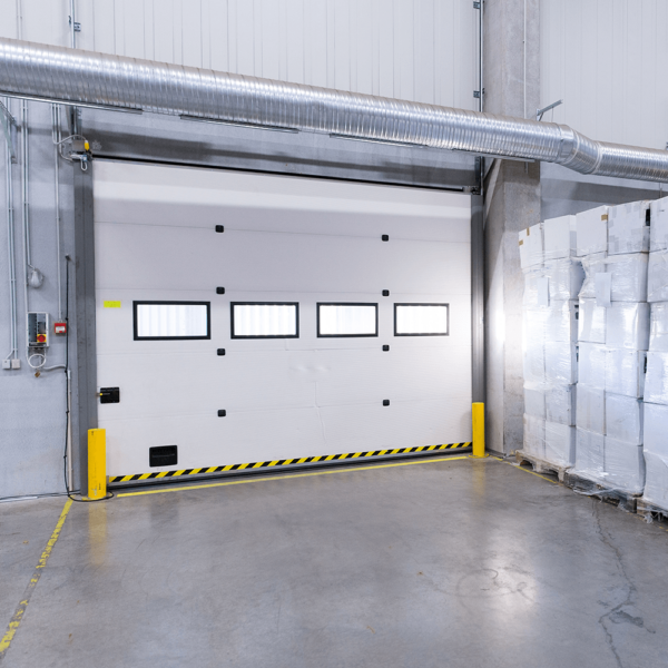 Автоматические секционные промышленные гаражные ворота