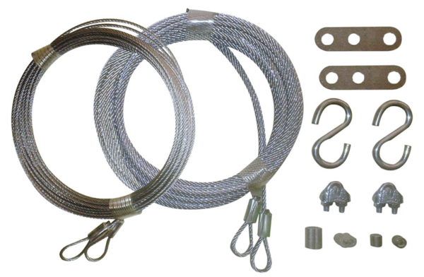 Garage Door Pulley Cable Set For Ext Springs-4