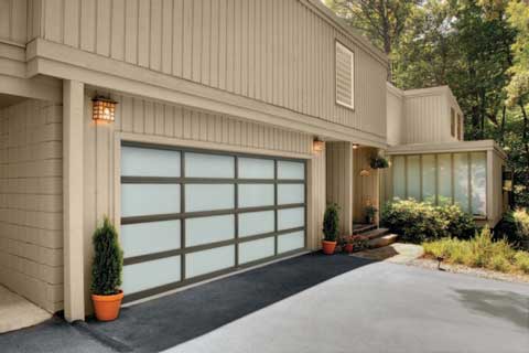 glass sectional garage door